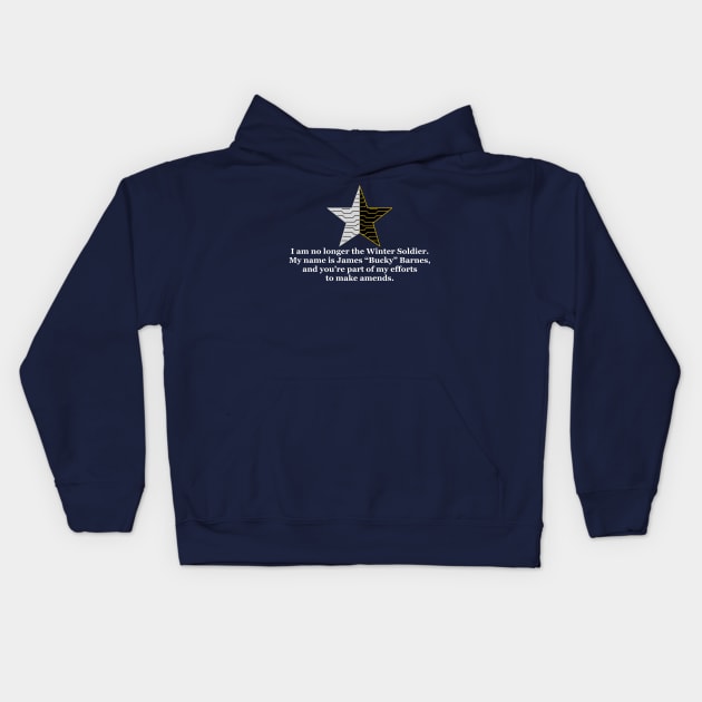 Bucky Barnes Quote Kids Hoodie by bunky